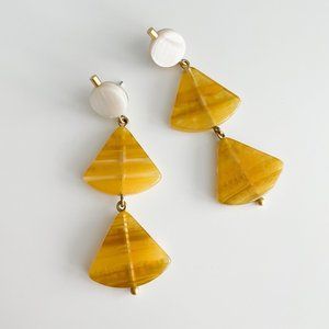 Madewell Resin Triangle Drop Earrings (Yellow)